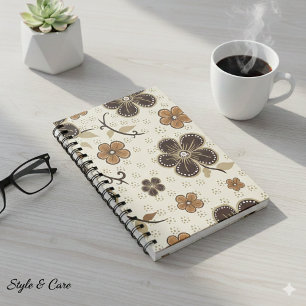 Modern Bloemen Abstract Bloemmotief Notitieboek