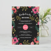 Modern Bloemen Bachelorette Weekend Kaart (Staand voorkant)