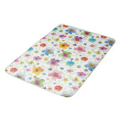 Modern Bloemen Bloemen Patroon Kleurrijke Kunst Badmat (Gekanteld)