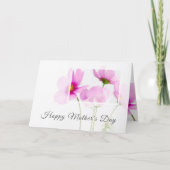 Modern Bloemen Gepersonaliseerd Gelukkig Moederdag Kaart (Voorkant)