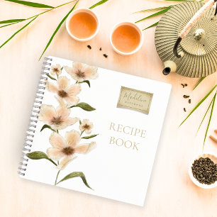 Modern  Bloemen Gepersonaliseerd Recept Notitieboe Notitieboek