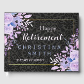 Modern Bloemen Pastel Waterverf Pensioen Party Gastenboek (Voorkant)