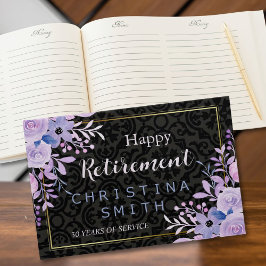 Modern Bloemen Pastel Waterverf Pensioen Party Gastenboek