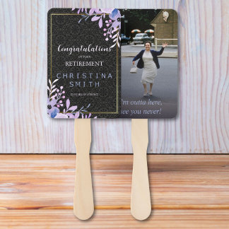 Modern Bloemen Pastel Waterverf Pensioen Party Handwaaier