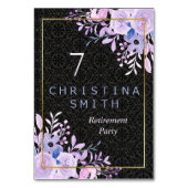 Modern Bloemen Pastel Waterverf Pensioen Party Kaart (Voorkant)