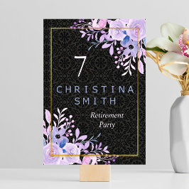 Modern Bloemen Pastel Waterverf Pensioen Party Kaart