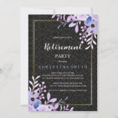 Modern Bloemen Pastel Waterverf Pensioen Party Kaart (Voorkant)