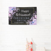 Modern Bloemen Pastel Waterverf Pensioen Party Spandoek (Insitu)