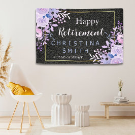 Modern Bloemen Pastel Waterverf Pensioen Party Spandoek