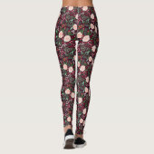 Modern Bloemen Patroon Kerstvakantie Leggings (Achterkant)