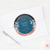 Modern Bloemen Product Labels Ocean Blue Roos Gold (Envelop)
