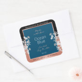 Modern Bloemen Product Labels Ocean Blue Roos Gold (Envelop)