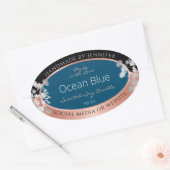 Modern Bloemen Product Labels Ocean Blue Roos Gold (Envelop)