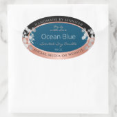 Modern Bloemen Product Labels Ocean Blue Roos Gold (Tas)