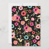 Modern Bloemen Schilderen Custom Graduation Party Kaart (Achterkant)
