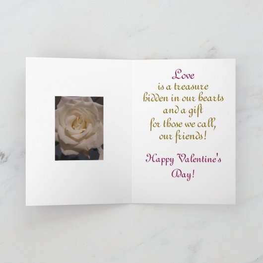 Modern & Bloemen, Vriend Valentijn Kaart (Binnen)