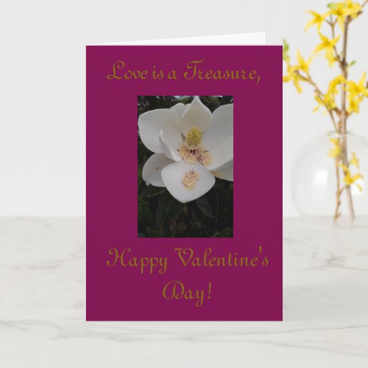 Modern & Bloemen, Vriend Valentijn Kaart (Gele Bloem)