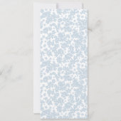 Modern Bloemenblauw 30ste verjaardag uitnodiging (Achterkant)