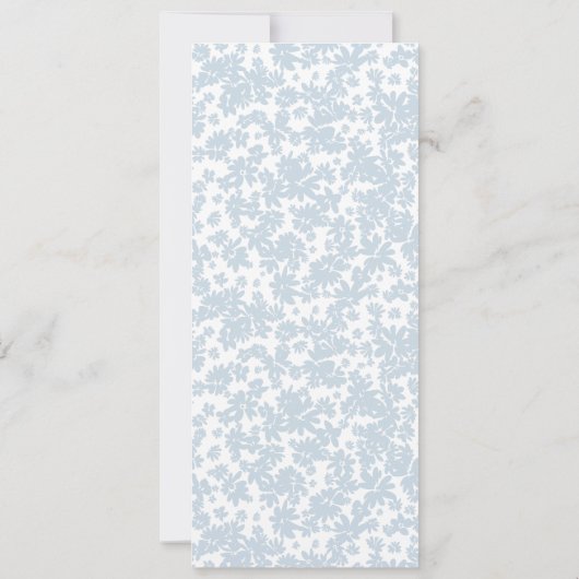 Modern Bloemenblauw 30ste verjaardag uitnodiging (Achterkant)