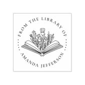 Modern bloemenboek uit de bibliotheek van aangepas rubberstempel (Afrduk)