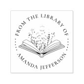 Modern bloemenboek uit de bibliotheek van aangepas  zelfinktende stempel (Design)