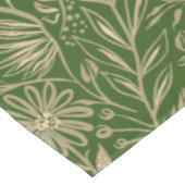 Modern | BLOEMENPRINT | Beige op groen Tafelkleed (Gekanteld)