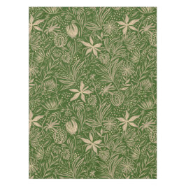 Modern | BLOEMENPRINT | Beige op groen Tafelkleed