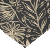 Modern | BLOEMENPRINT | Beige op zwart Tafelkleed (Gekanteld)