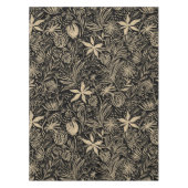 Modern | BLOEMENPRINT | Beige op zwart Tafelkleed (Voorkant)