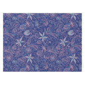 Modern | BLOEMENPRINT | Mauve op Royal Blue Tafelkleed (Voorkant (Horizontaal))