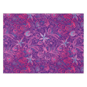 Modern | BLOEMENPRINT | Roze op Paarse Tafelkleed (Voorkant (Horizontaal))