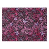 Modern | BLOEMENPRINT | Roze op zwart Tafelkleed (Voorkant (Horizontaal))