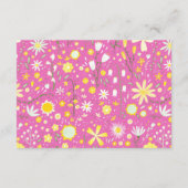 Modern Bloemenroze bruiloft RSVP Informatiekaartje (Achterkant)