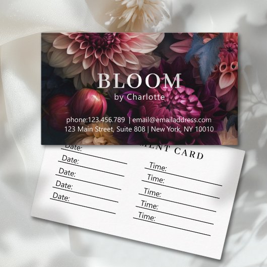Modern Bloemensalon Afsprakenkaartje