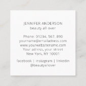 Modern bloemenvierkant visitekaartje (Achterkant)