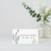 Modern Bloemframe Visitekaartje (Staand voorkant)
