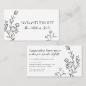Modern Bloemframe Visitekaartje (Voorkant / Achterkant)