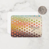 Modern bloemig artsy ontwerp Dank u notitiekaart Notitiekaartje (Voorkant / Achterkant in situ)