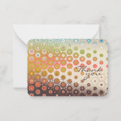 Modern bloemig artsy ontwerp Dank u notitiekaart Notitiekaartje (Voorkant)