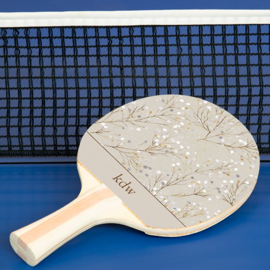 Modern Bloemig Monogram Tafeltennisbatje (Insitu)