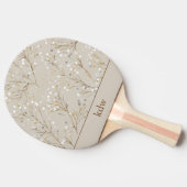 Modern Bloemig Monogram Tafeltennisbatje (Zijkant)