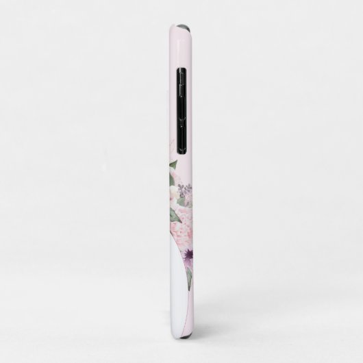 Modern bloemig roze elegant vrouwelijk Case-Mate iPhone case (Achterkant/links)