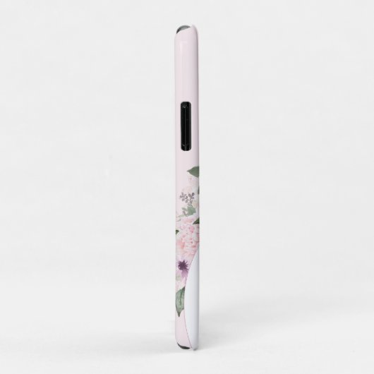 Modern bloemig roze elegant vrouwelijk Case-Mate iPhone case (Achterkant/rechts)