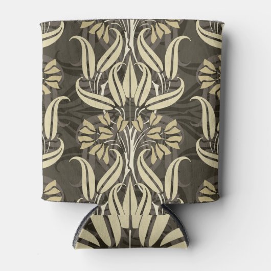 Modern bloemig stijlvol patroon blikjeskoeler (Voorkant)