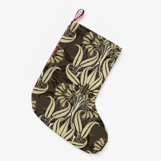 Modern bloemig stijlvol patroon kleine kerstsok (Voorkant (Hangend))