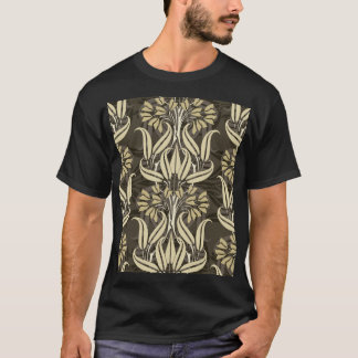 Modern bloemig stijlvol patroon t-shirt