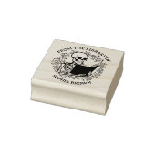 Modern Bloemige Schedel Boek Uit de Bibliotheek Va Rubberstempel (Stempel)