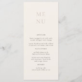 Modern Bloemistisch Boheems Trouwmenu Menu (Achterkant)