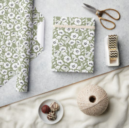 Modern Bloemmotief Cadeaupapier