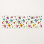 Modern bloemmotief kleurrijk yogamat (Achterkant (horizontaal))